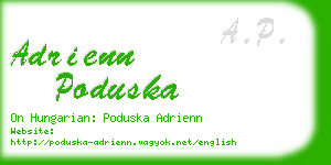 adrienn poduska business card